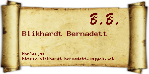 Blikhardt Bernadett névjegykártya