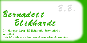 bernadett blikhardt business card